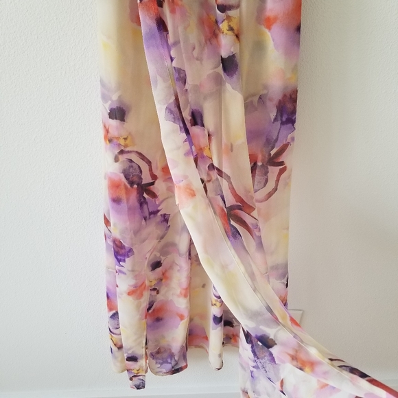 🌸 Show Me Your MuMu Kendall Maxi Dress in Abers Barbers Slit Size Small - Picture 8 of 8